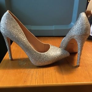 Silver Rhinestone Heels-Lauren Lorraine